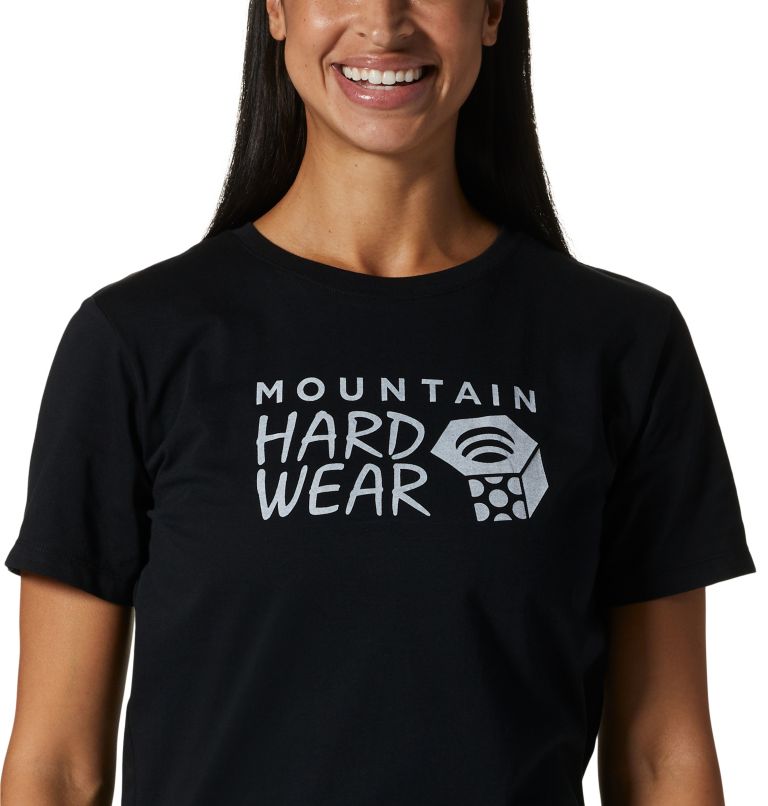 Black Women's Mountain Hardwear MHW Logo T Shirts | UK-573861