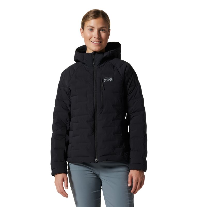 Black Women\'s Mountain Hardwear Stretchdown™ Hoodie | UK-452817