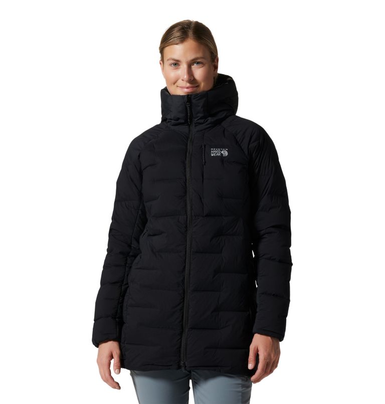 Black Women\'s Mountain Hardwear Stretchdown™ Parka Jackets | UK-683210