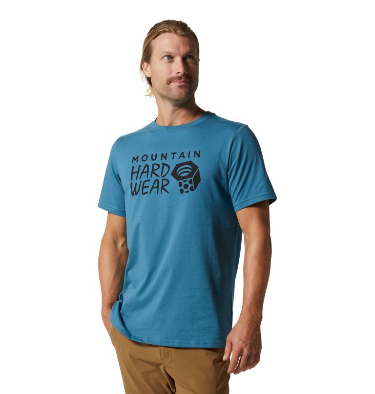 Blue Men's Mountain Hardwear MHW Logo T Shirts | UK-913857