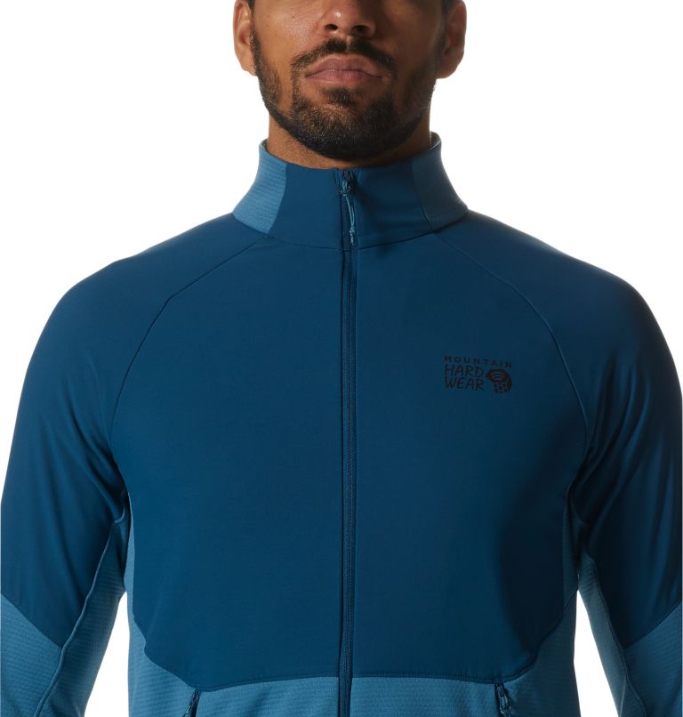 Blue Men's Mountain Hardwear Stratus Range™ Fleece Jackets | UK-730985