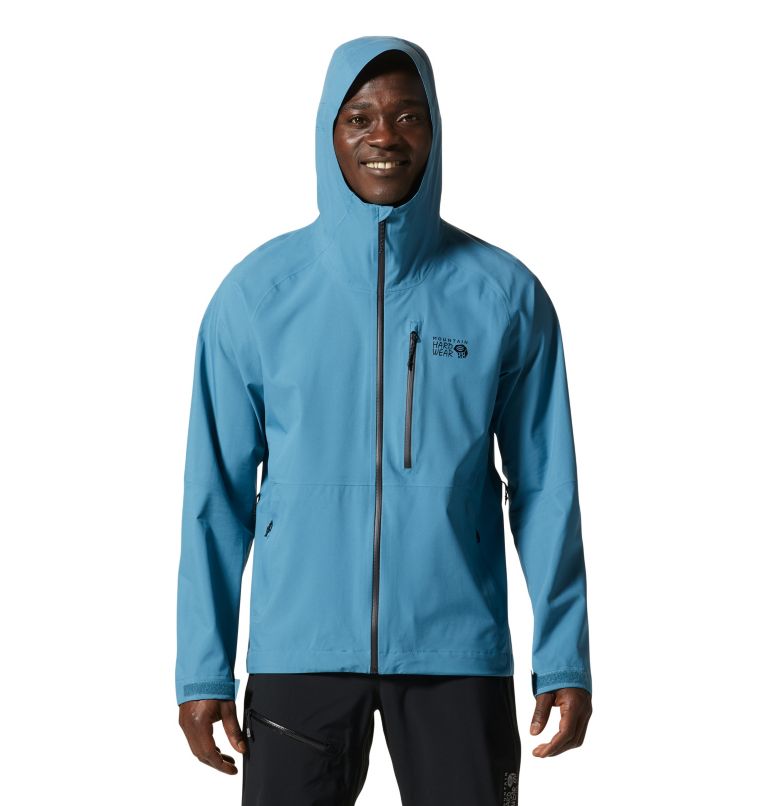 Blue Men\'s Mountain Hardwear Stretch Ozonic™ Jackets | UK-540192