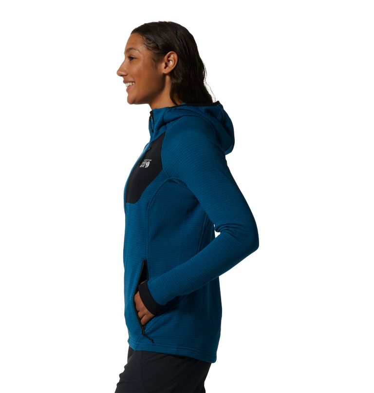 Blue Women's Mountain Hardwear Polartec® Power Grid™ Hoodie | UK-753214