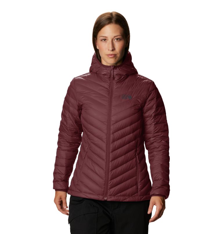 Burgundy Women\'s Mountain Hardwear Glen Alpine Hoodie | UK-057823