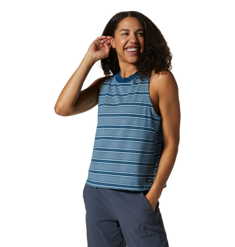 Dark Blue Stripes Women's Mountain Hardwear Wander Pass™ Tanks | UK-970185