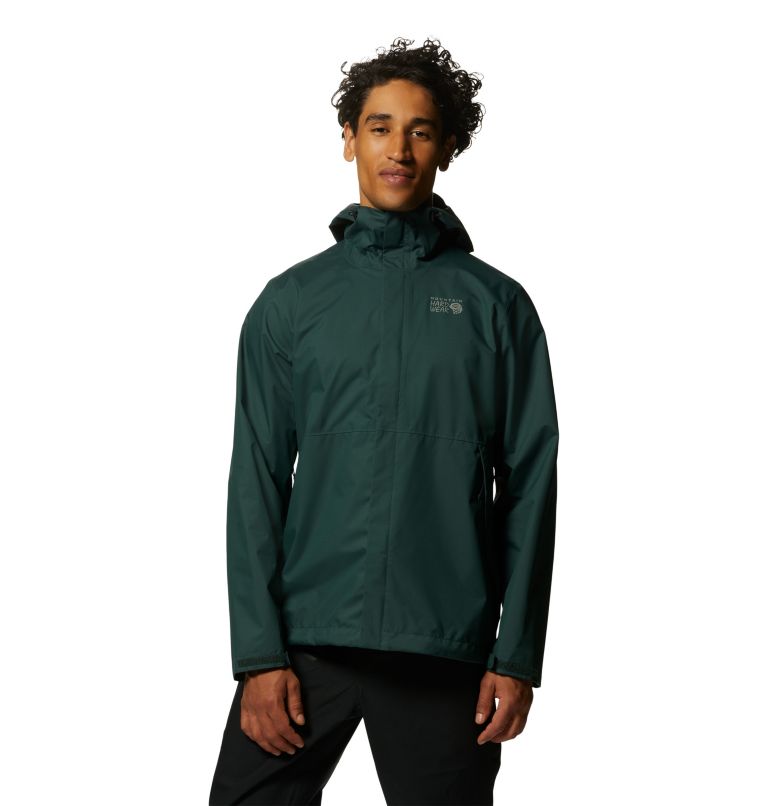 Dark Green Men\'s Mountain Hardwear Granite Jackets | UK-436908