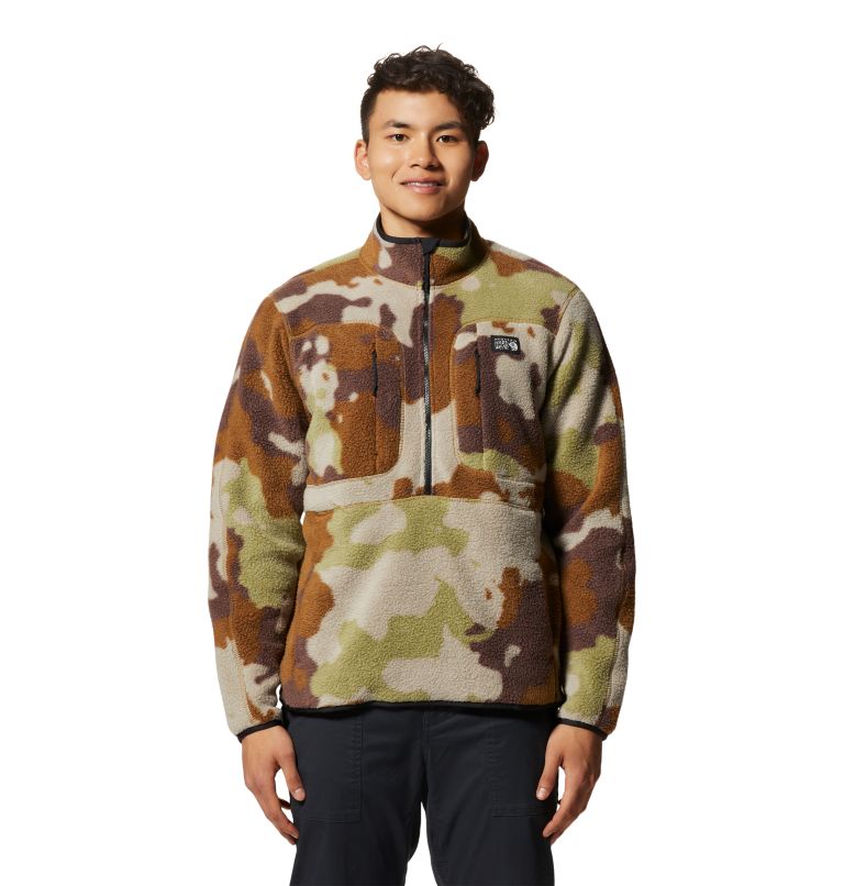 Deep Green Camo Men\'s Mountain Hardwear HiCamp™ Pullover | UK-635472