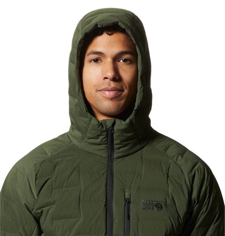 Green Men's Mountain Hardwear Stretchdown™ Hoodie | UK-354689