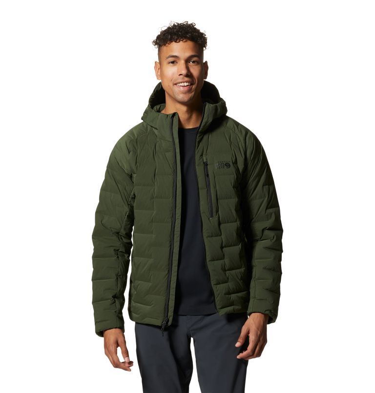 Green Men's Mountain Hardwear Stretchdown™ Hoodie | UK-354689