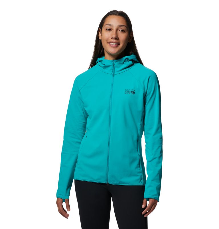 Green Women\'s Mountain Hardwear Mountain Stretch™ Hoodie | UK-801254