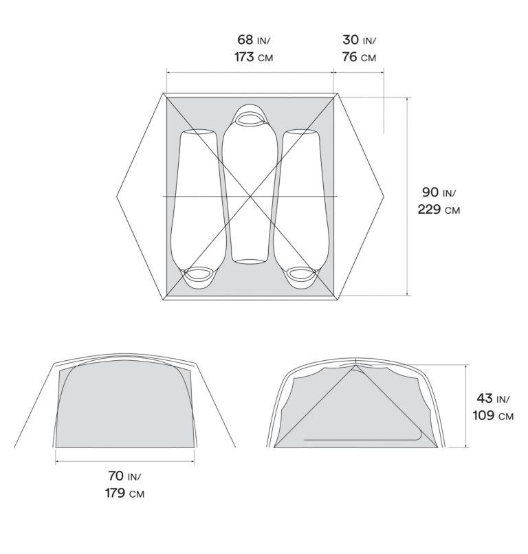 Grey Outdoor Mountain Hardwear Aspect™ 3 Tents | UK-617258