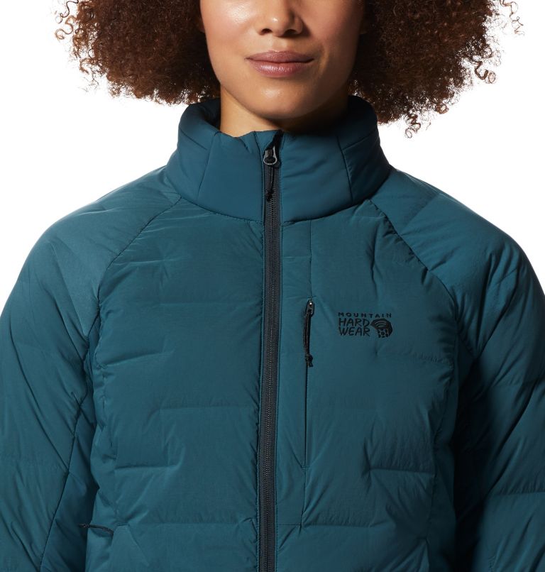 Light Blue Women's Mountain Hardwear Stretchdown™ High-Hip Jackets | UK-496520