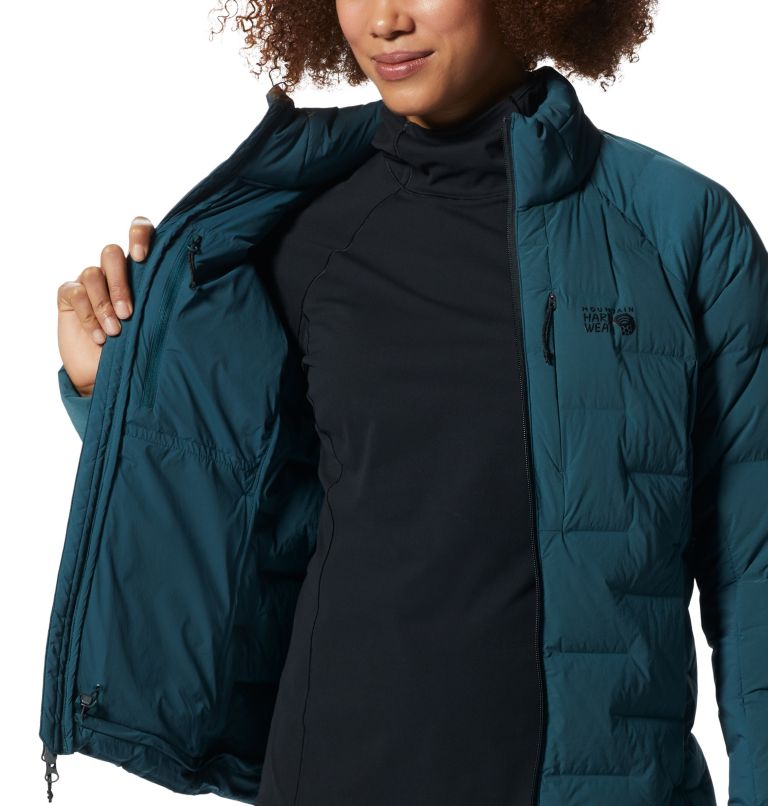 Light Blue Women's Mountain Hardwear Stretchdown™ High-Hip Jackets | UK-496520