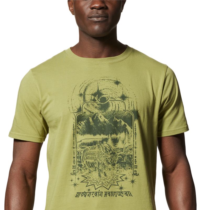 Light Green Men's Mountain Hardwear Yak in the Wild™ T Shirts | UK-309516