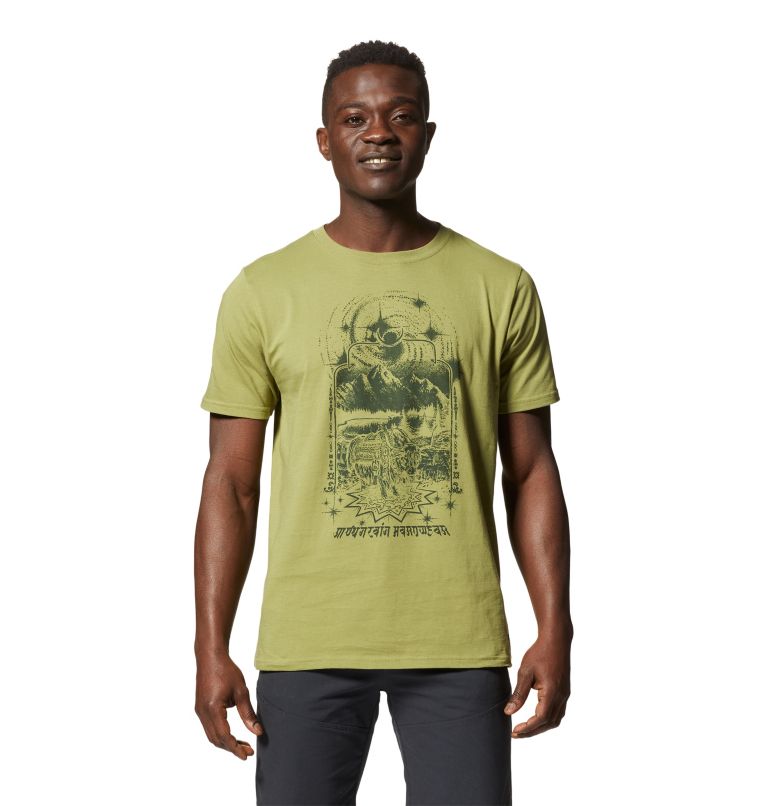 Light Green Men\'s Mountain Hardwear Yak in the Wild™ T Shirts | UK-309516