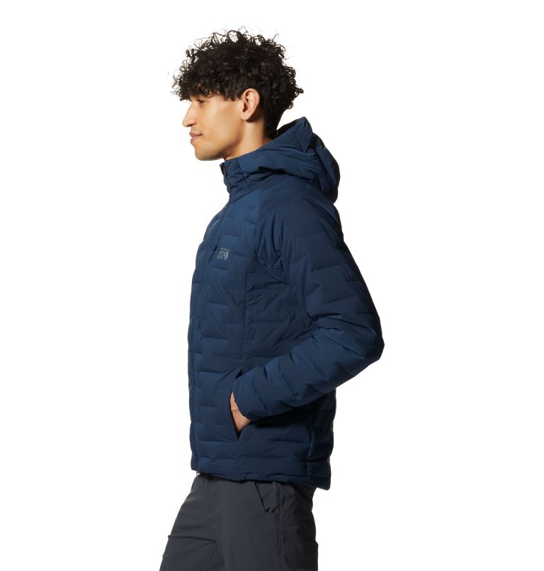 Navy Men's Mountain Hardwear Stretchdown™ Hoodie | UK-095764