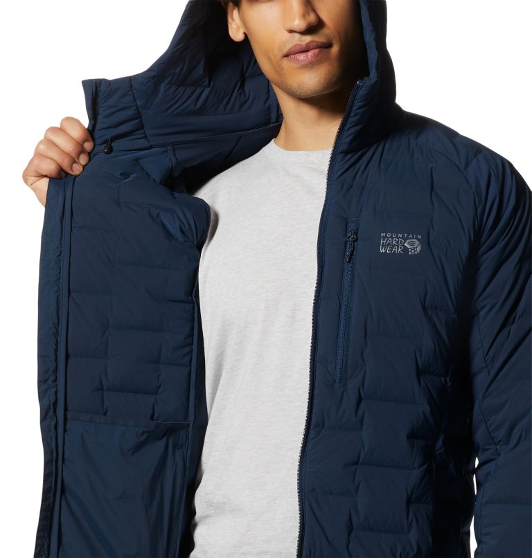 Navy Men's Mountain Hardwear Stretchdown™ Hoodie | UK-095764