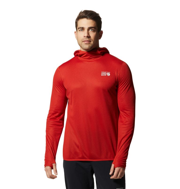 Red Men\'s Mountain Hardwear AirMesh™ Hoodie | UK-728451