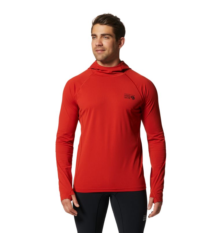 Red Men\'s Mountain Hardwear Mountain Stretch™ Hoodie | UK-027495