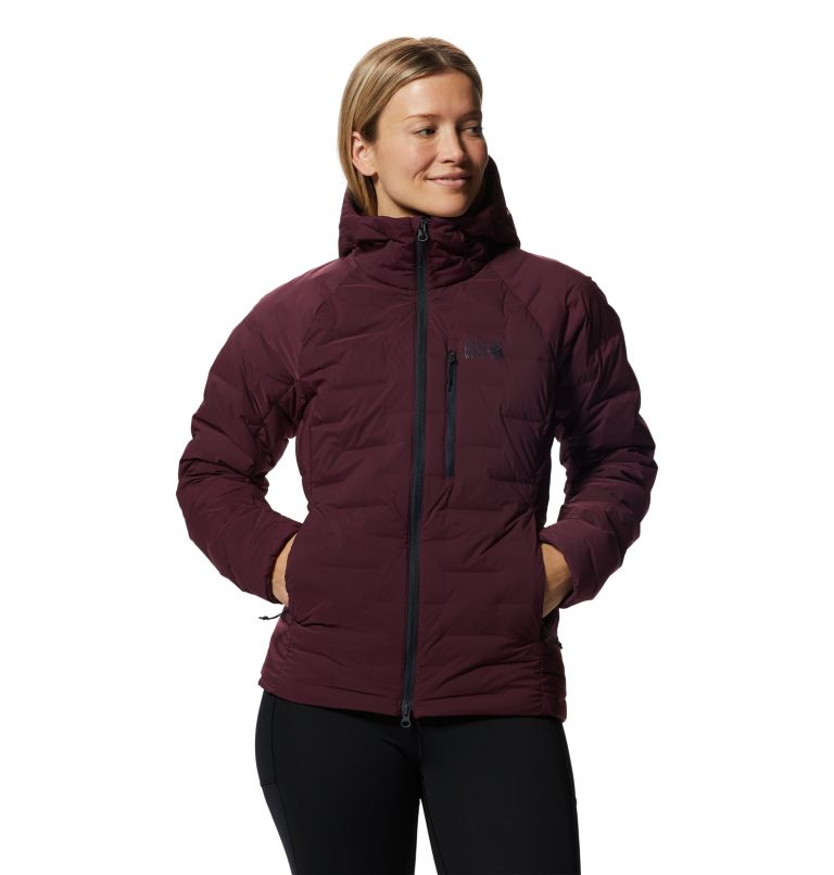 Red Women\'s Mountain Hardwear Stretchdown™ Hoodie | UK-782950