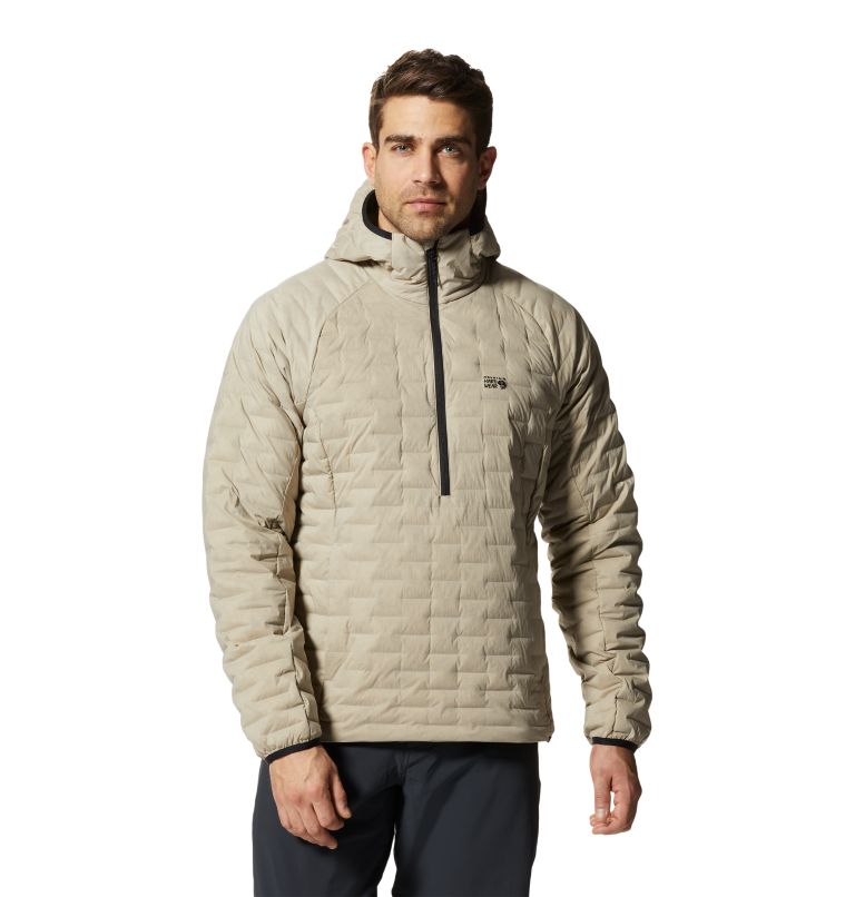 Beige Men's Mountain Hardwear Stretchdown™ Pullover | UK-736851