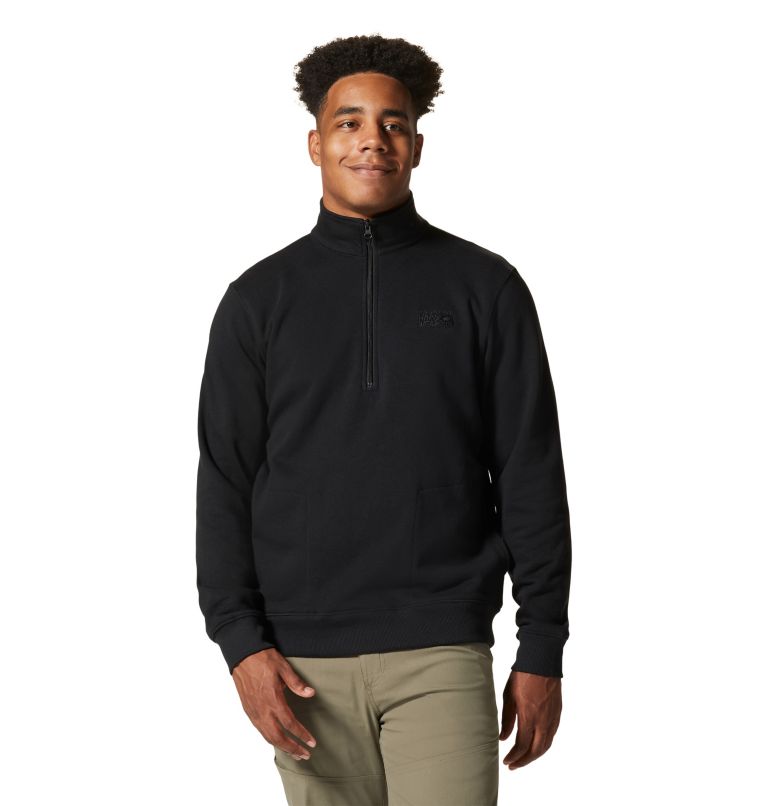 Black Men's Mountain Hardwear MHW Logo Pullover | UK-914628