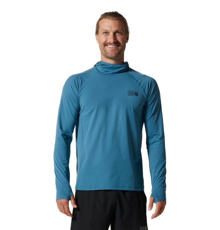 Blue Men's Mountain Hardwear Mountain Stretch™ Hoodie | UK-925068