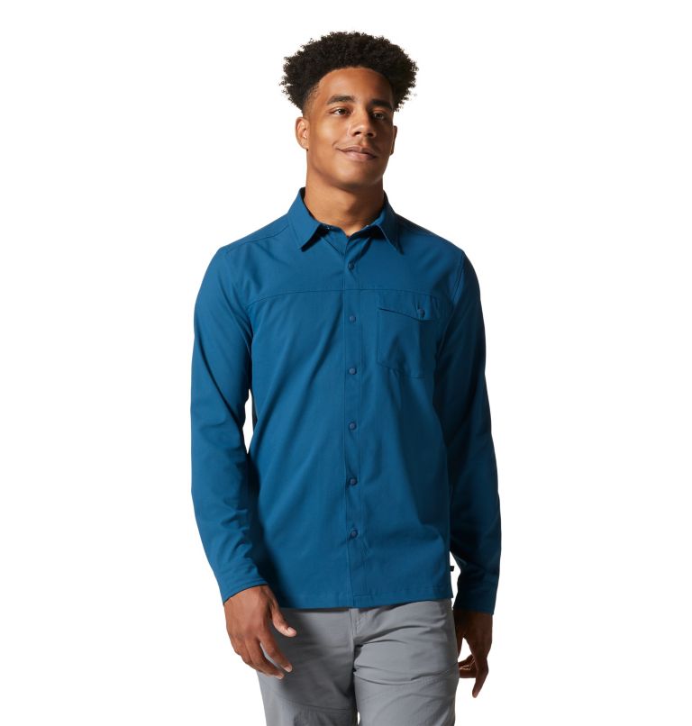 Dark Blue Men's Mountain Hardwear Shade Lite™ Shirts | UK-510928