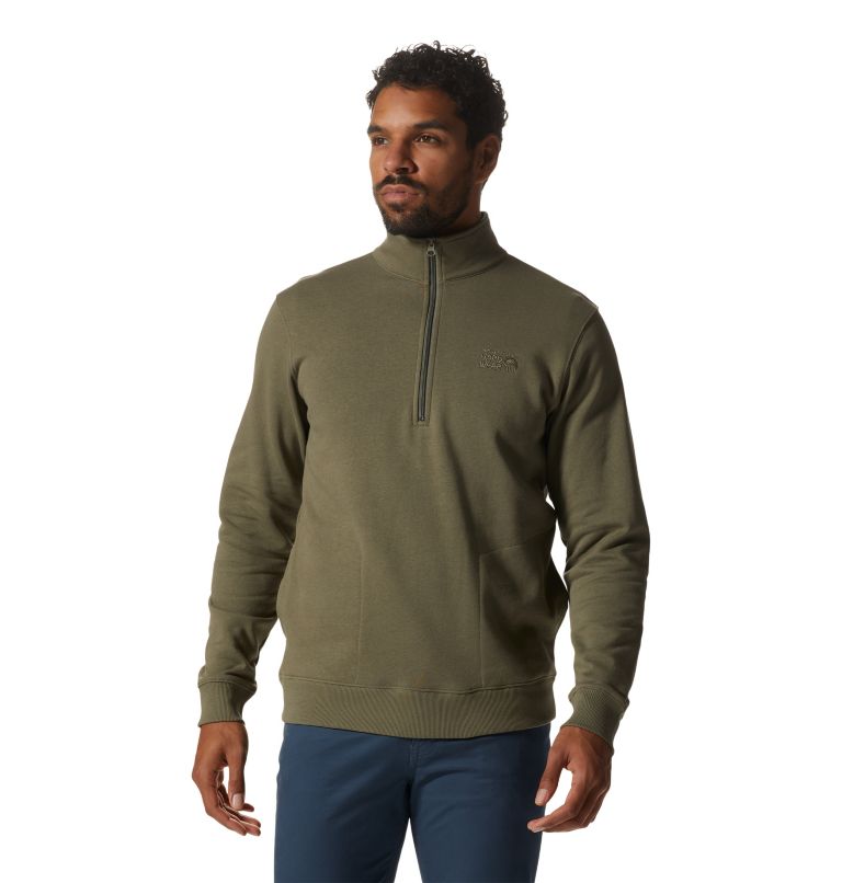 Grey Green Men's Mountain Hardwear MHW Logo Pullover | UK-548263