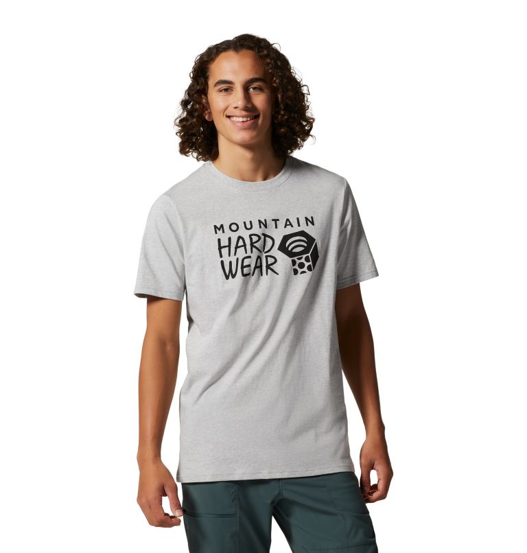 Grey Men's Mountain Hardwear MHW Logo T Shirts | UK-209618